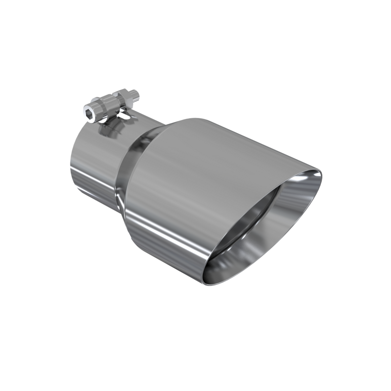 Image of MBRP Exhaust Tip 4.5 Inch O.D. Dual Wall Angled 3 Inch Inlet 7.7 Inch Length T304 Stainless Steel T5151