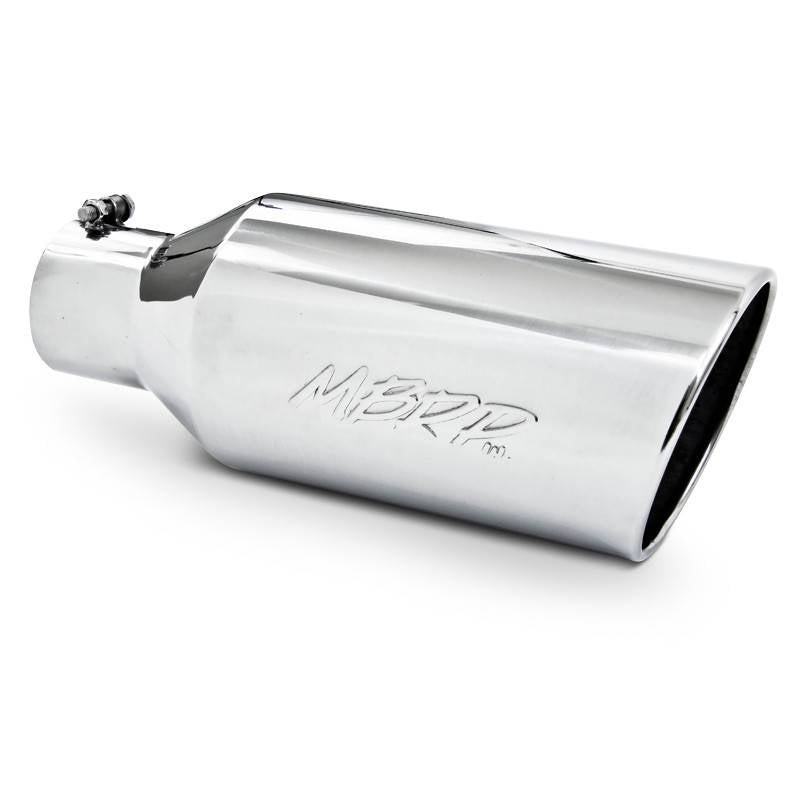 Image of MBRP Exhaust Tail Pipe Tip 7 Inch O.D. Rolled End 4 Inch Inlet 18 Inch Length T304 Stainless Steel T5126
