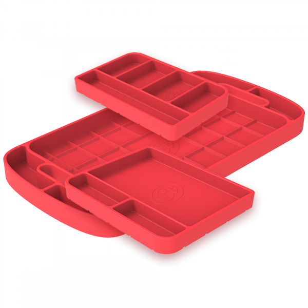 Image of S&B Tool Tray Silicone 3 Piece Set Color Pink 80-1003