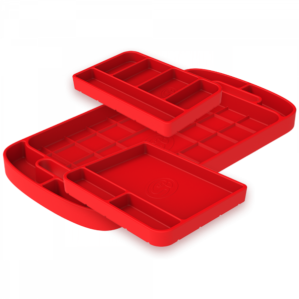Image of S&B Tool Tray Silicone 3 Piece Set Color Red 80-1001