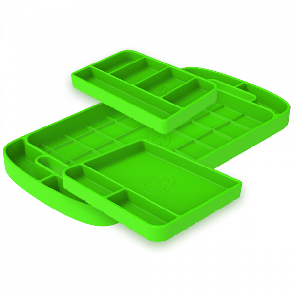 Image of S&B Tool Tray Silicone 3 Piece Set Color Lime Green 80-1000