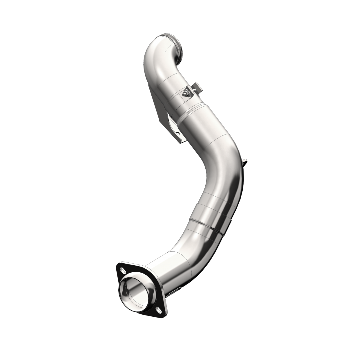 Image of MBRP 4 Inch Turbo Down Pipe For 15-16 Ford 6.7L Powerstroke Non Cab and Chassis Only Aluminized Steel EO Num. D-763-1 FALCA460