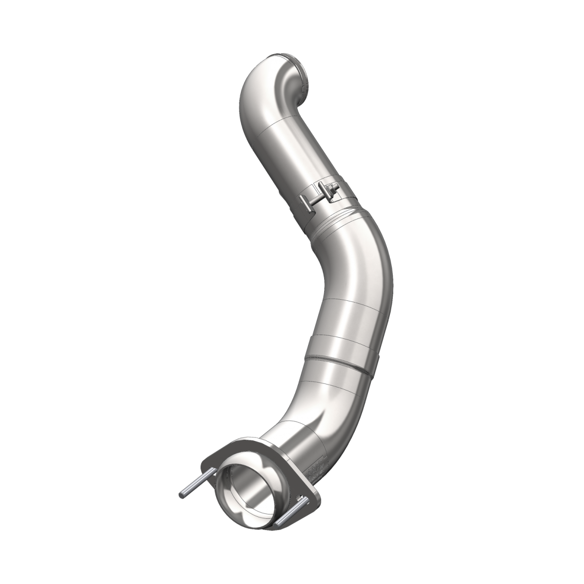 Image of MBRP 4 Inch Turbo Down Pipe For 11-15 Ford 6.7L Powerstroke Aluminized Steel EO Num. D-763-1 FALCA459
