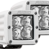 Image of Rigid Industries Hybrid Spot Surface Mount White Housing Pair D-Series Pro 602213