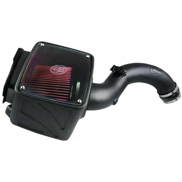 Image of S&B Cold Air Intake For 01-04 Chevrolet Silverado GMC Sierra V8-6.6L LB7 Duramax Cotton Cleanable Red 75-5101