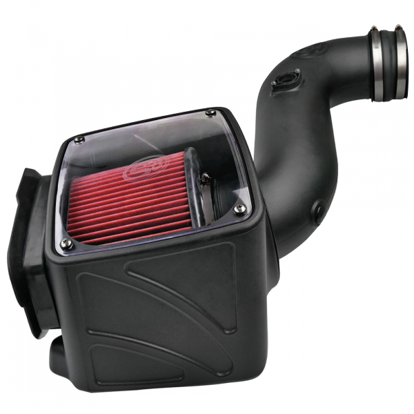 Image of S&B Cold Air Intake For 06-07 Chevrolet Silverado GMC Sierra V8-6.6L LLY-LBZ Duramax Cotton Cleanable Red 75-5080