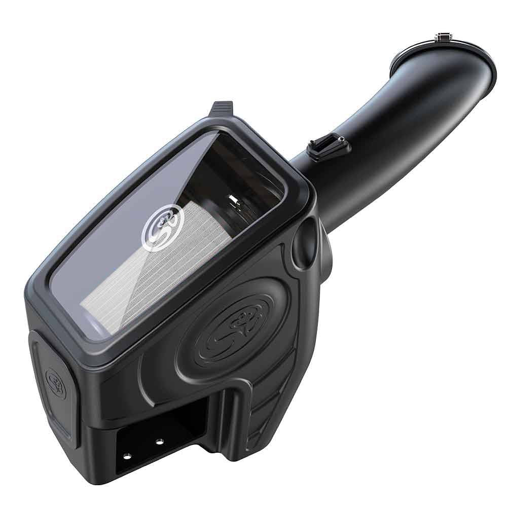 Image of S&B Cold Air Intake For 11-16 Ford F250 F350 V8-6.7L Powerstroke Dry Extendable White 75-5104D