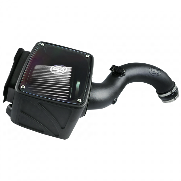 Image of S&B Cold Air Intake For 01-04 Chevrolet Silverado GMC Sierra V8-6.6L LB7 Duramax Dry Extendable White 75-5101D