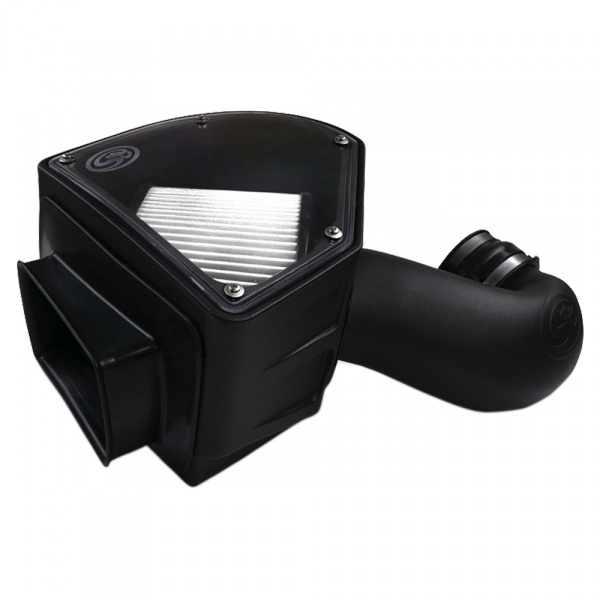 Image of S&B Cold Air Intake For 94-02 Dodge Ram 2500 3500 5.9L Cummins Dry Extendable White 75-5090D