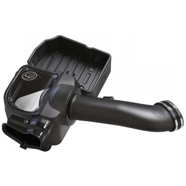 Image of S&B Cold Air Intake For 17-19 Ford F250 F350 V8-6.7L Powerstroke Dry Extendable White 75-5085D