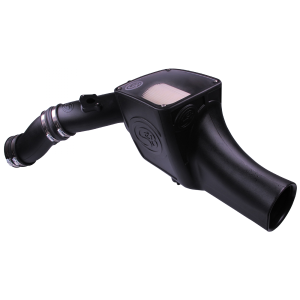Image of S&B Cold Air Intake For 03-07 Ford F250 F350 F450 F550 V8-6.0L Powerstroke Dry Extendable White 75-5070D