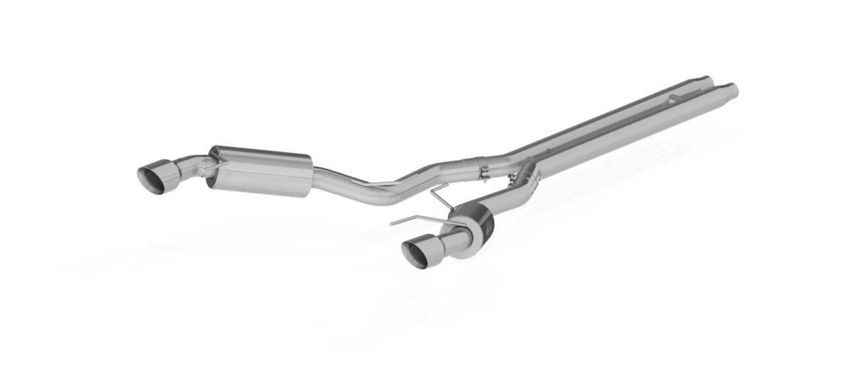 Image of MBRP 3 Inch Cat Back Exhaust System For 15-17 Ford Mustang GT 5.0 Coupe Dual Split Rear Street Version 4.5 Inch Tips Aluminized Steel S7277AL