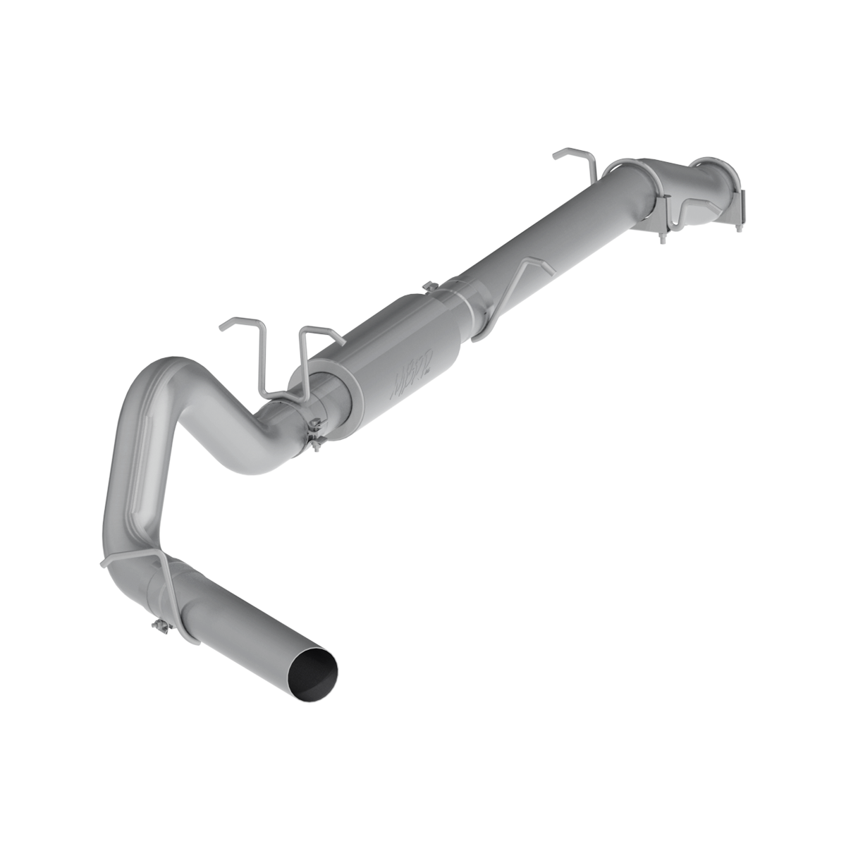 Image of MBRP 4 Inch Cat Back Exhaust System Single Side Stock Cat For 03-07 Ford F-250/350 6.0L, Extended Cab/Crew Cab S6208P