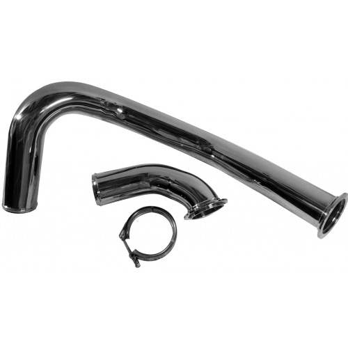 Image of No Limit Fabrication 6.4 Hot Pipe 08-10 Ford Super Duty Power Stroke Raw Stainless 64RSHP