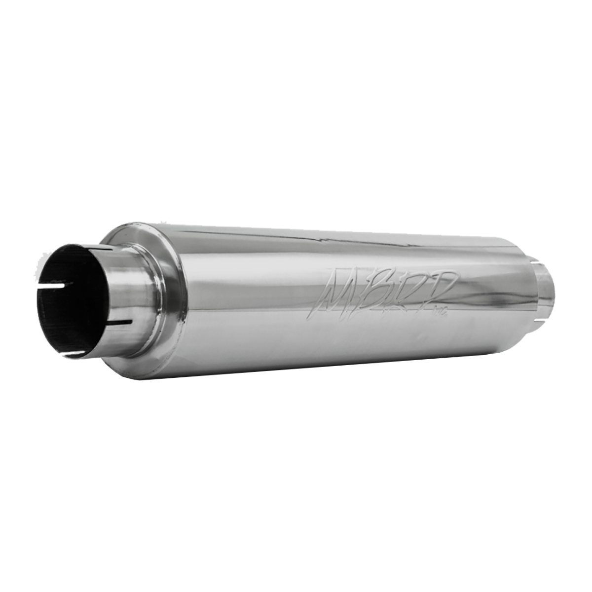 Image of MBRP 4 Inch Inlet/Outlet Quiet Tone Exhaust Muffler 24 Inch Body 6 Inch Diameter 30 Inch Overall T409 Stainless Steel M1004S