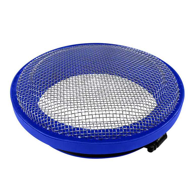 Image of S&B Turbo Screen 5.0 Inch Blue Stainless Steel Mesh W/Stainless Steel Clamp 77-3010