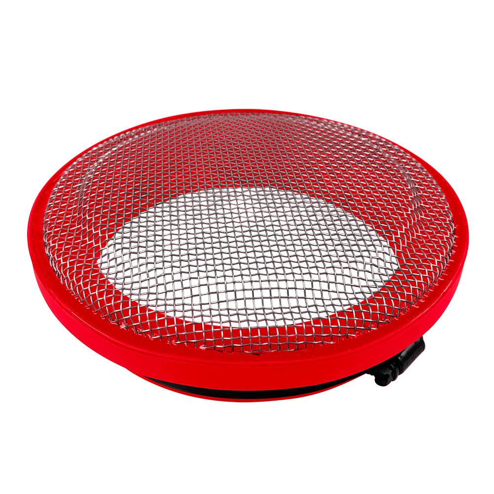 Image of S&B Turbo Screen 6.0 Inch Red Stainless Steel Mesh W/Stainless Steel Clamp 77-3005