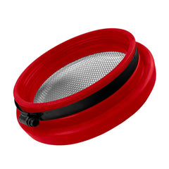 Image of S&B Turbo Screen 5.0 Inch Red Stainless Steel Mesh W/Stainless Steel Clam 77-3004