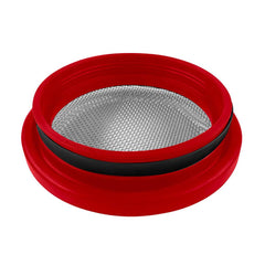 Image of S&B Turbo Screen 5.0 Inch Red Stainless Steel Mesh W/Stainless Steel Clam 77-3004