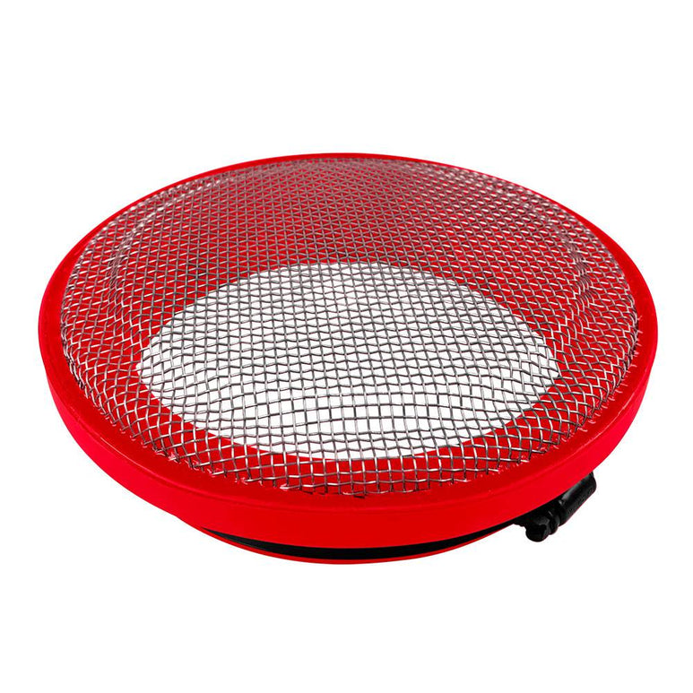 Image of S&B Turbo Screen 5.0 Inch Red Stainless Steel Mesh W/Stainless Steel Clam 77-3004