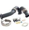Image of Rudy's High Temp Ceramic Coated Heavy Duty 304 SS Up Pipe Kit & Turbo V-Band Clamp For 03-07 6.0 Powerstroke