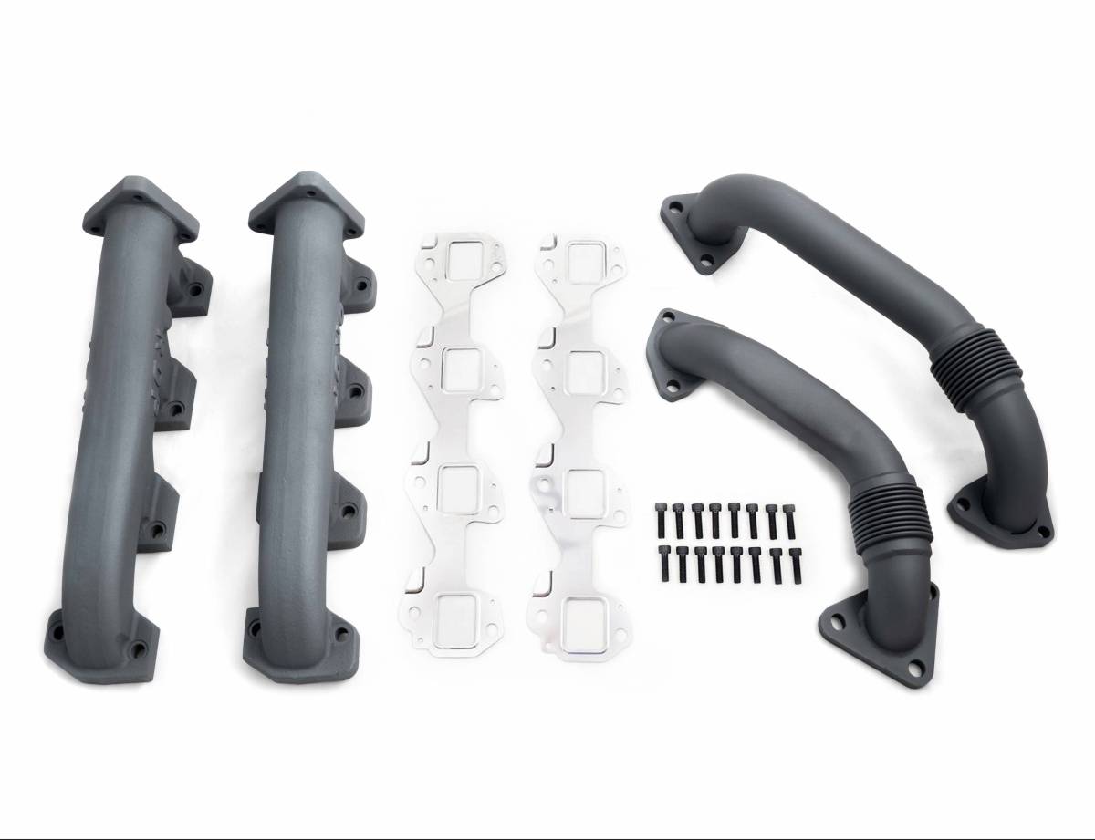 Image of Rudy's High Temp Coated Exhaust Manifolds & Up Pipes For 01-04 LB7 6.6L Duramax