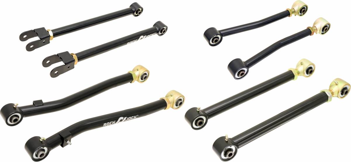 Image of RockJock Johnny Joint Fully Adjustable Control Arm Set For 2018+ Wrangler JL