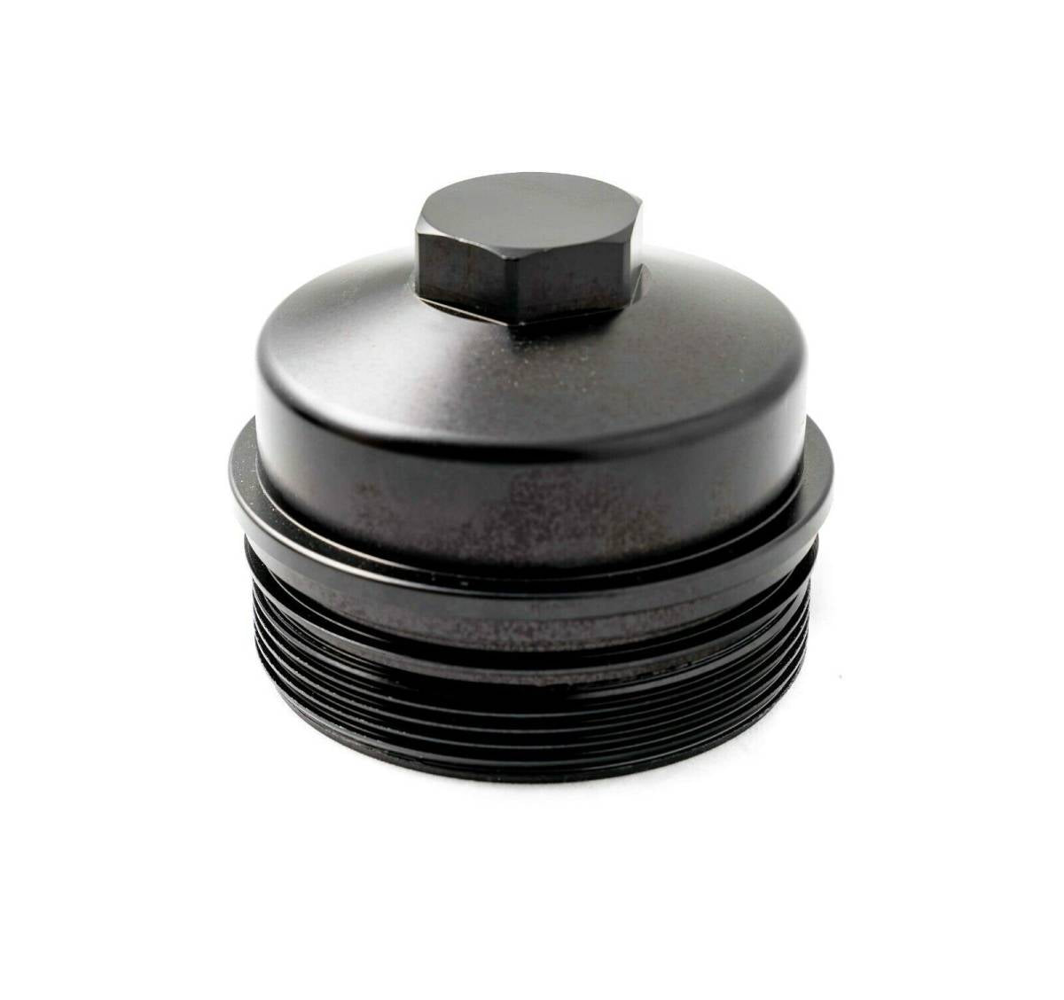 Image of Black Billet Aluminum Oil Filter Cap For 2003-2010 Ford 6.0L/6.4L Powerstroke Diesel