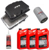 Image of PPE Black Oil Pan With Motorcraft 15W-40 Oil/Filter For 11-21 6.7L Powerstroke