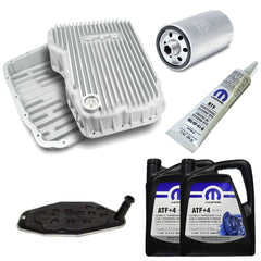 Image of 68RFE Transmission Service Kit & PPE Raw Deep Pan/Filter For 07+ Ram 2500/3500