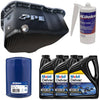 Image of Oil Pan Kit Mobil Oil/Filter/Sealant/PPE Black Deep Pan For 01-10 6.6L Duramax