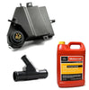 Image of Rudy's Black Degas Bottle/Coolant Y-Pipe/Gold Antifreeze 03-07 6.0L Powerstroke