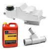 Image of Rudy's Silver Degas Bottle/Coolant Y-Pipe/Gold Antifreeze 03-07 6.0L Powerstroke