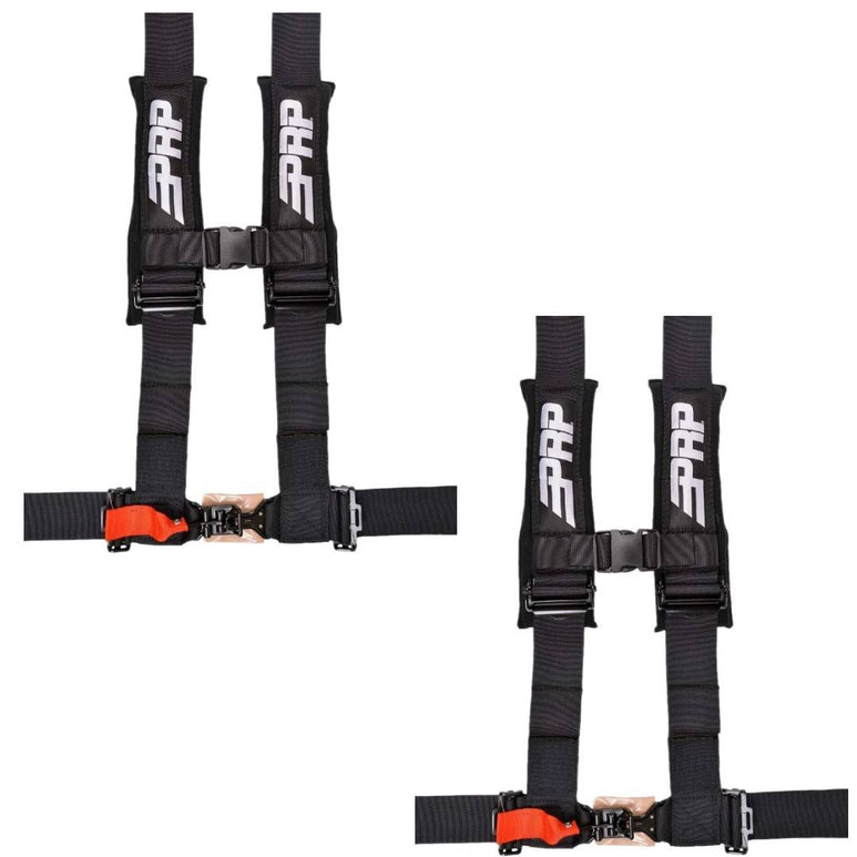Image of PRP Black 4-Point Adjustable Harness Pair For Polaris RZR XP 800/900/1000/Turbo