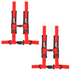 Image of PRP 4.2 Red 4-Point Adjustable 2" Belt Harness Set With Automotive Style Latch