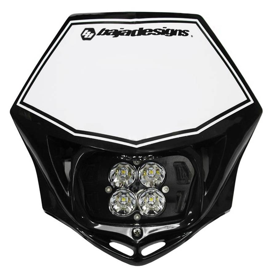 Image of Baja Designs D/C Squadron Sport Motorcycle LED Race Headlight Black Shell