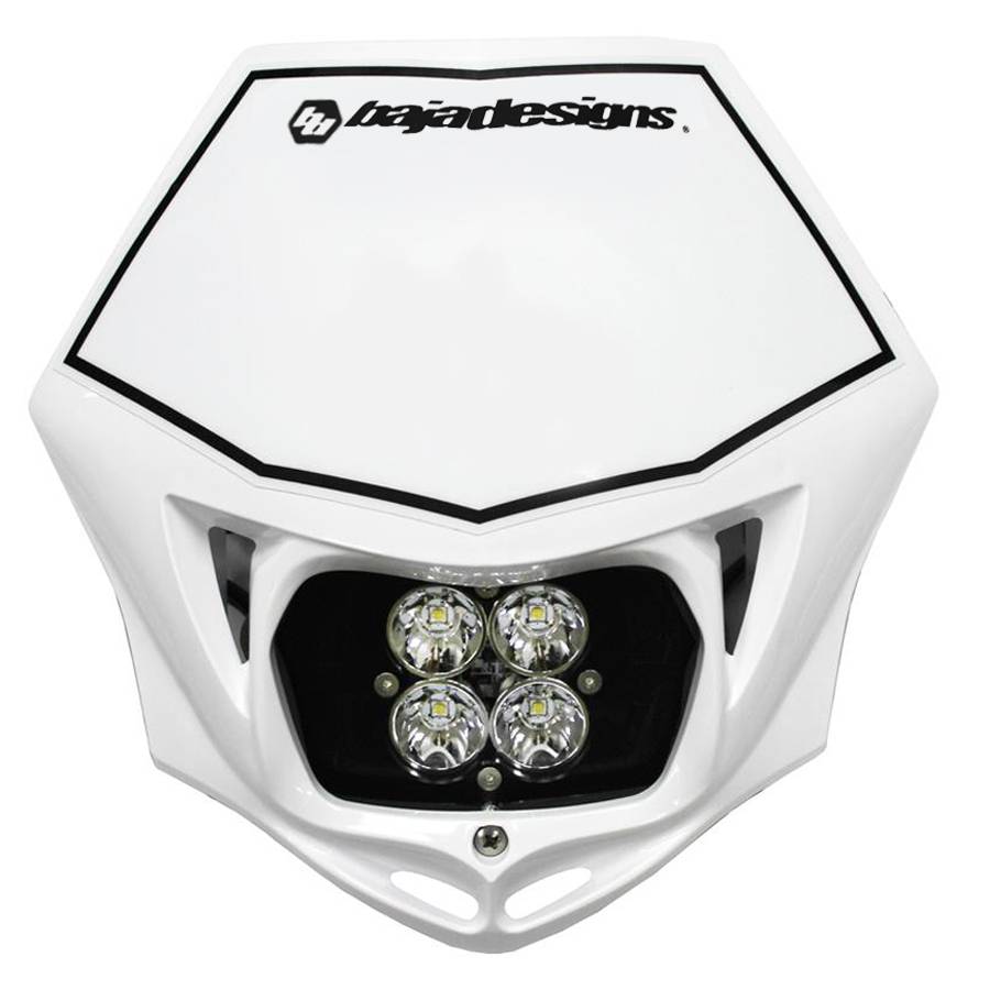 Image of Baja Designs D/C Squadron Sport Motorcycle LED Race Headlight White Shell