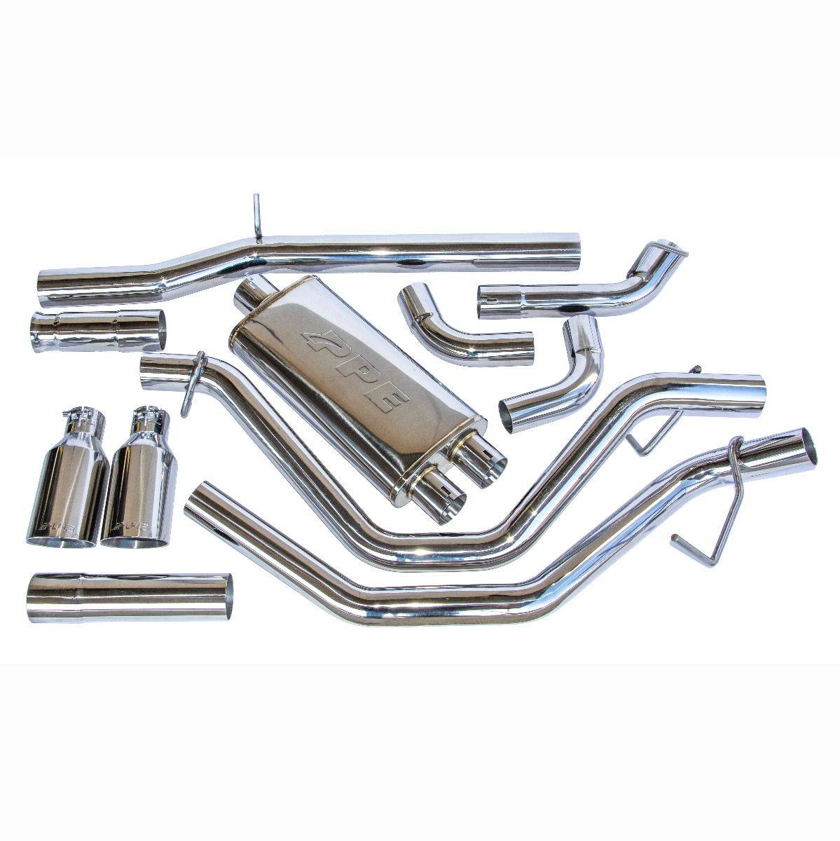 Image of PPE Polished 304 SS Cat-Back Exhaust Kit & Tips For 09-13 GMC/Chevy 1500 5.3L