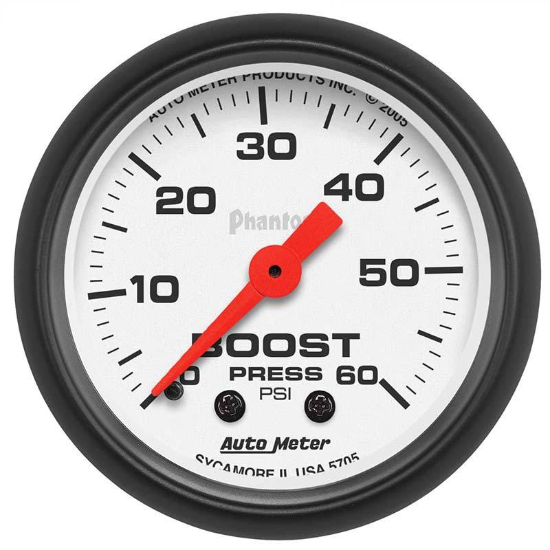 Image of Auto Meter 2-1/16" Phantom Series 0-60 PSI Boost Gauge 5705