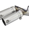 Image of aFe Rebel Series 3" to 2.5" Stainless Steel Cat-Back Dual Same Side Exit Exhaust System w/ Polished Tips For 2021+ Ford F-150 2.7L 3.5L 5.0L