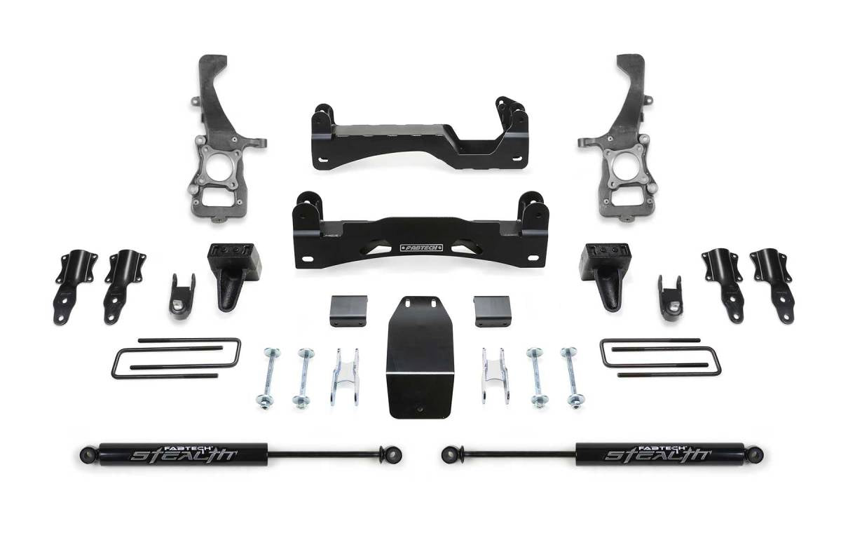 Image of Fabtech 6" Lift Kit w/ Stealth Nitro Rear Shocks For 2021+ F150, 4WD