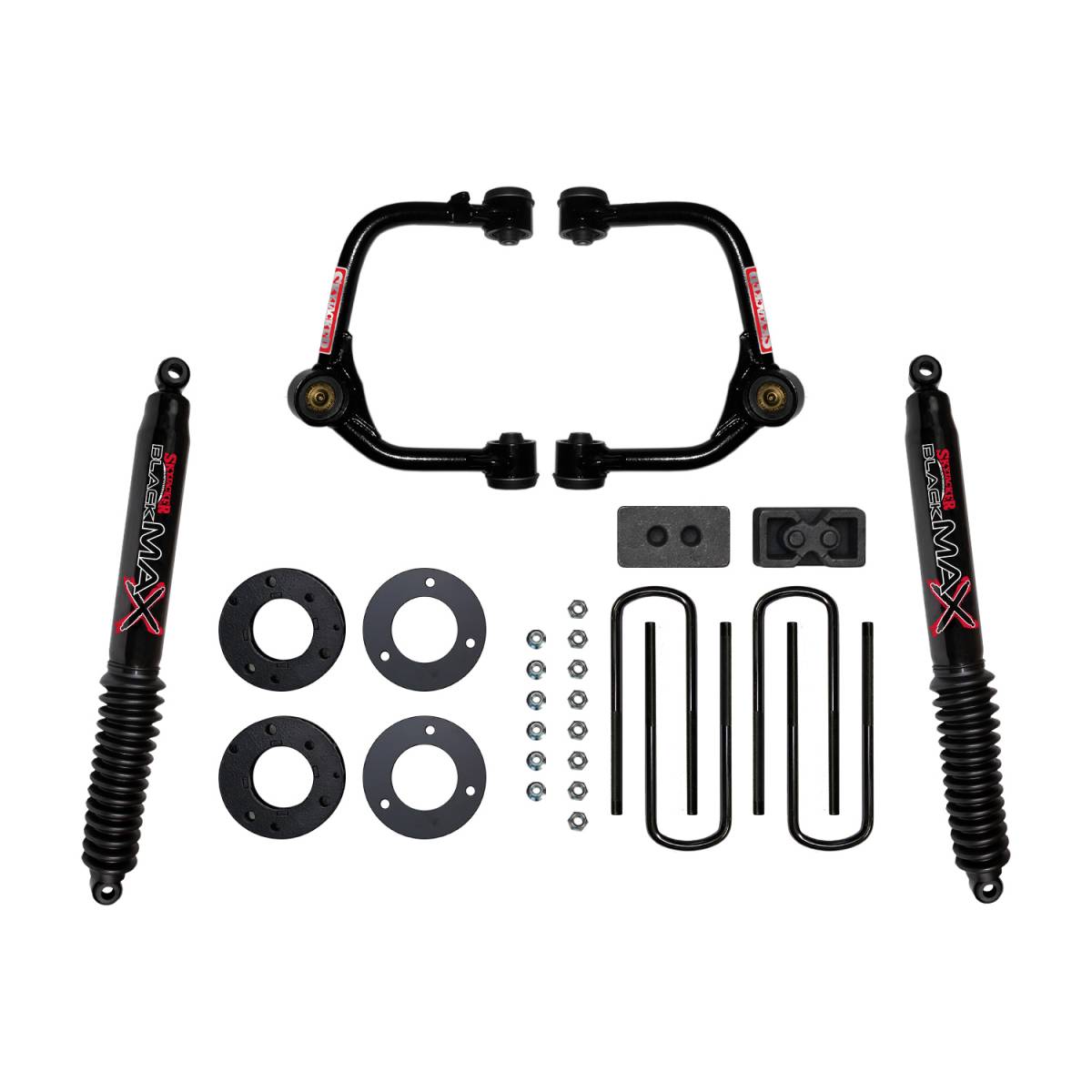 Image of Skyjacker 3" Lift w/ Front Upper Control Arms & Rear Black Max Shocks For 2021+ F150 4WD