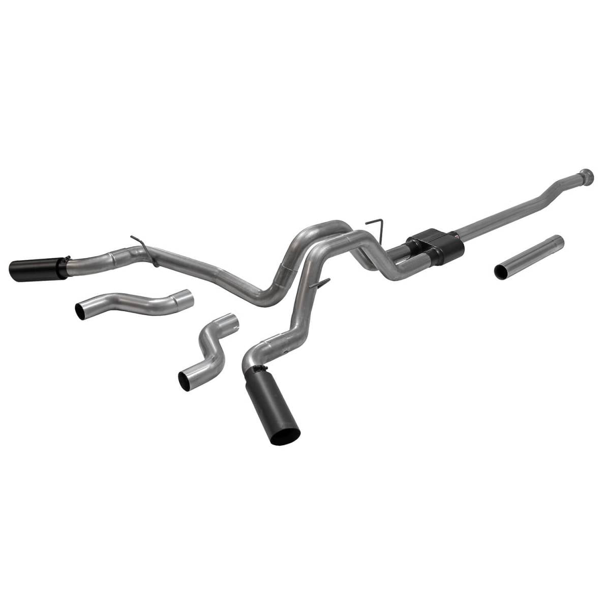 Image of Flowmaster 3" Outlaw Dual Cat-Back Exhaust System For 2021+ Ford F-150 2.7L 3.5L 5.0L