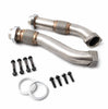 Image of Heavy Duty Stainless Steel Bellowed Up Pipe Kit Early 1999 Ford 7.3L Powerstroke