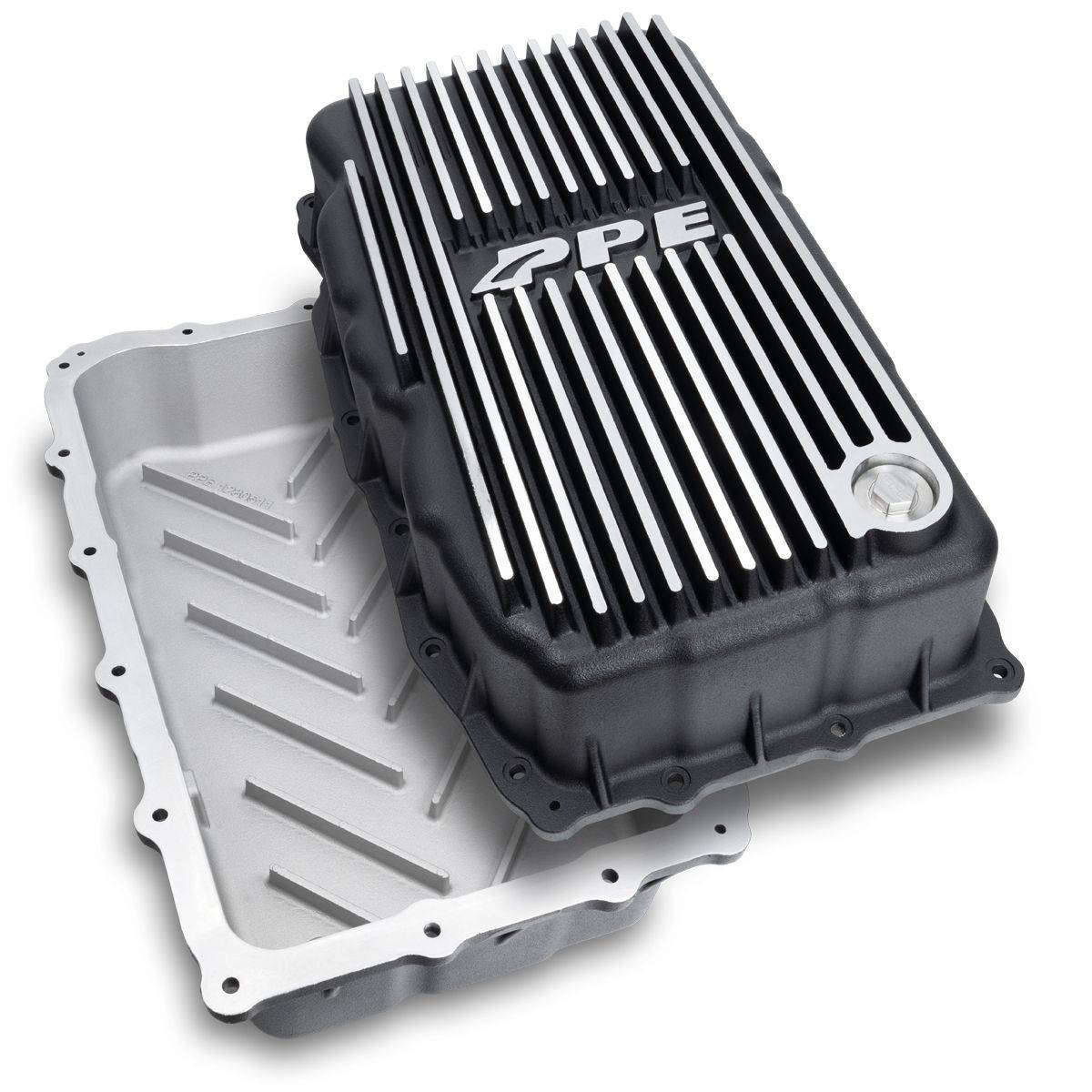 Image of PPE Brushed Aluminum Deep Transmission Pan For 19+ Chevy GMC 3.0L Duramax 10L80