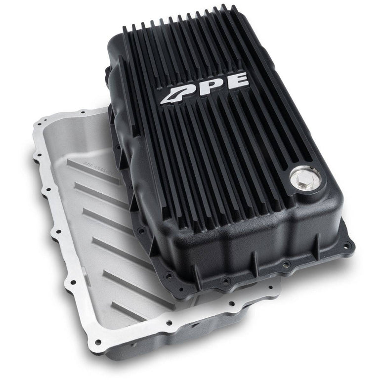 Image of PPE Black Aluminum Deep Transmission Pan For 2019+ Chevy GMC 3.0L Duramax 10L80