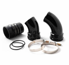 Image of Rudy's Black Cold Side Intercooler Pipe Kit For 2006-2010 GMC Chevy LBZ LMM 6.6L