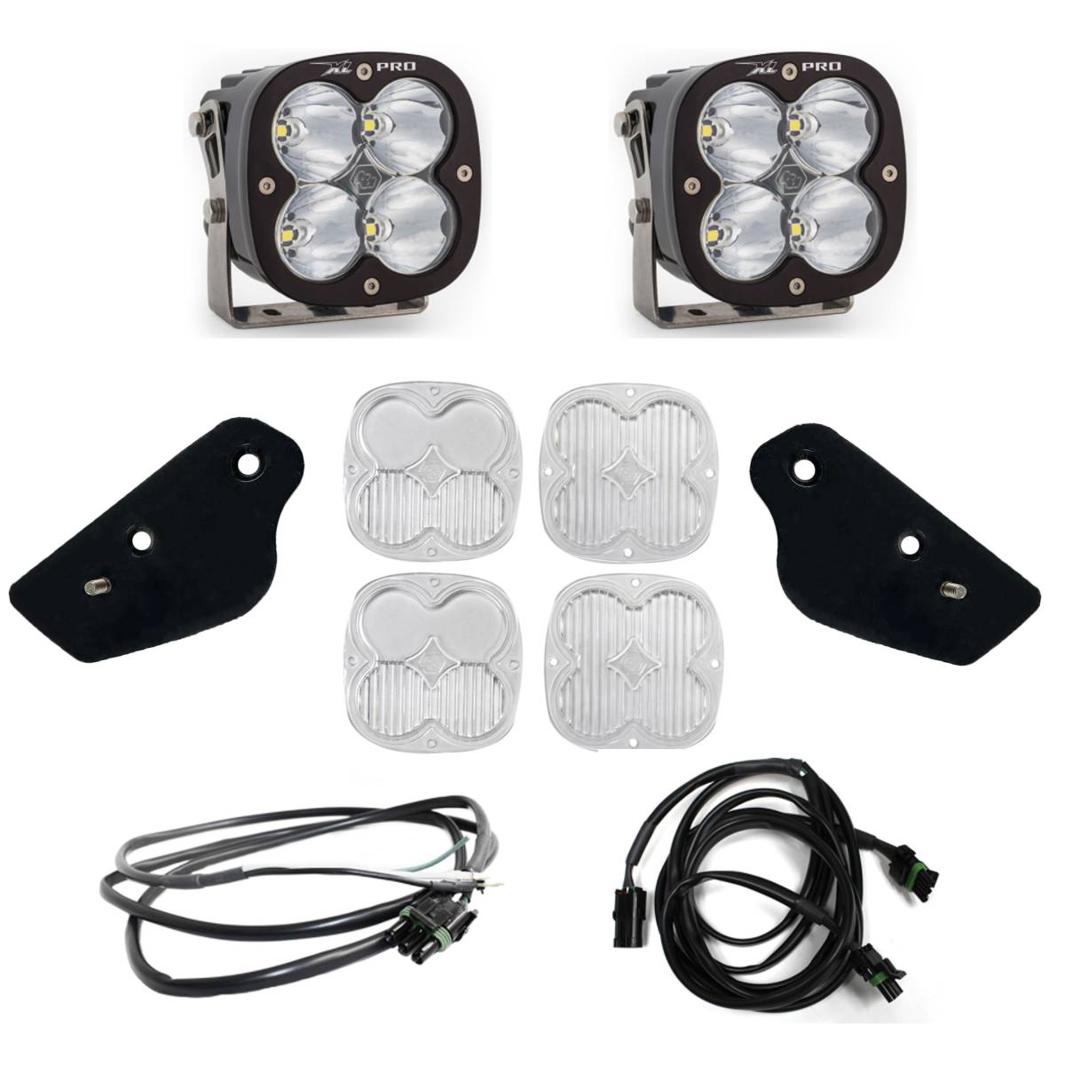 Image of Baja Designs A-Pillar XL Pro Spot LED Kit W/ Upfitter Harness For 2021+ Bronco