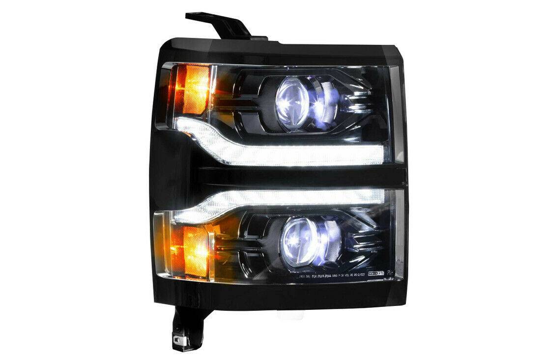 Image of Morimoto XB LED Headlight Assemblies For 2014-2015 Chevy Silverado Black Trim