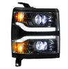 Image of Morimoto XB LED Headlight Assemblies For 2014-2015 Chevy Silverado Black Trim